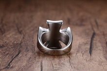 Charger l'image dans la galerie, Bague croix templiers tête de mort - le comptoir des croix