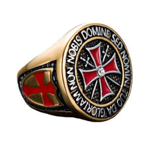 Charger l'image dans la galerie, Bague devise des templiers - le comptoir des croix