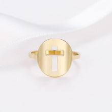 Charger l'image dans la galerie, Bague plate avec croix - le comptoir des croix