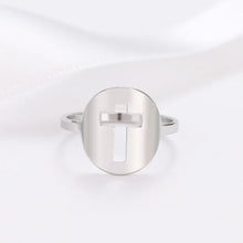 Charger l'image dans la galerie, Bague plate avec croix - le comptoir des croix