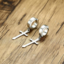 Charger l'image dans la galerie, Boucles d'oreilles croix argent - le comptoir des croix