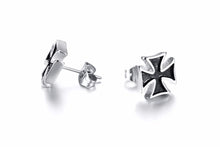 Charger l'image dans la galerie, Boucles d'oreilles croix templiers - le comptoir des croix