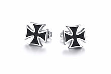 Charger l'image dans la galerie, Boucles d'oreilles croix templiers - le comptoir des croix