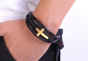 Bracelet croix or homme - le comptoir des croix