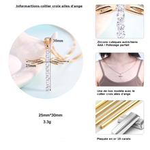 Charger l'image dans la galerie, Collier croix ailes d'ange - le comptoir des croix