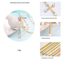 Charger l'image dans la galerie, Collier croix or femme - le comptoir des croix