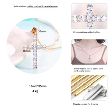 Charger l'image dans la galerie, Collier croix or 18 carats femme - le comptoir des croix