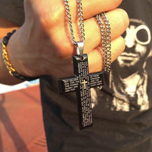 Charger l'image dans la galerie, Collier croix catholique noire - le comptoir des croix