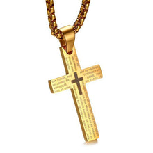 Charger l'image dans la galerie, Collier avec pendentif croix chrétienne or - le comptoir des croix