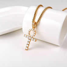 Charger l'image dans la galerie, Collier croix de vie strass - le comptoir des croix