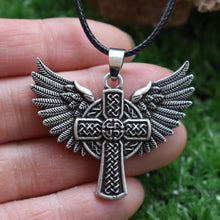 Charger l&#39;image dans la galerie, Collier croix celtique ailes - le comptoir des croix

