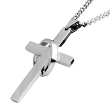 Charger l'image dans la galerie, Collier croix anneau - le comptoir des croix