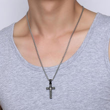Charger l'image dans la galerie, Collier avec pendentif croix chrétienne noire - le comptoir des croix