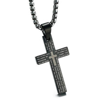 Charger l'image dans la galerie, Collier avec pendentif croix chrétienne noire - le comptoir des croix
