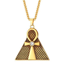 Charger l'image dans la galerie, collier croix égyptienne pyramide illuminati - le comptoir des croix