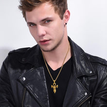 Charger l'image dans la galerie, collier croix de vie ailes œil d'Horus or - le comptoir des croix