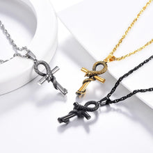 Charger l'image dans la galerie, Collier croix de vie serpent - le comptoir des croix