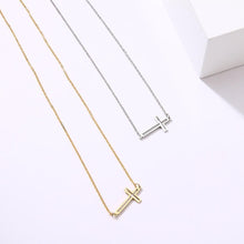 Charger l'image dans la galerie, Collier croix horizontale creuse - le comptoir des croix