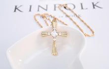 Charger l'image dans la galerie, Collier fantaisie croix or - le comptoir des croix