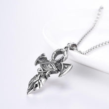 Charger l'image dans la galerie, collier croix de vie ailes argent - le comptoir des croix