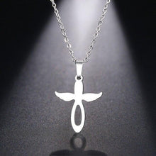 Charger l'image dans la galerie, Collier croix de vie ailes - le comptoir des croix