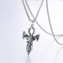 Charger l'image dans la galerie, collier croix de vie ailes argent - le comptoir des croix