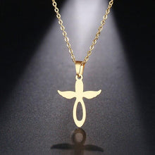 Charger l'image dans la galerie, Collier croix de vie ailes - le comptoir des croix
