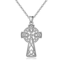 Charger l'image dans la galerie, collier avec pendentif croix celtique argent - le comptoir des croix