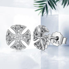 Charger l'image dans la galerie, Boucles d'oreilles croix nœuds celtiques - le comptoir des croix
