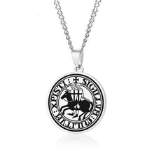 Charger l'image dans la galerie, Collier médaillon croix templière argent - le comptoir des croix