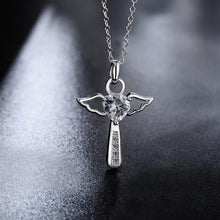 Charger l'image dans la galerie, Collier croix ailes et cœur - le comptoir des croix