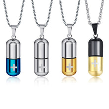 Charger l'image dans la galerie, collier croix pilule - le comptoir des croix