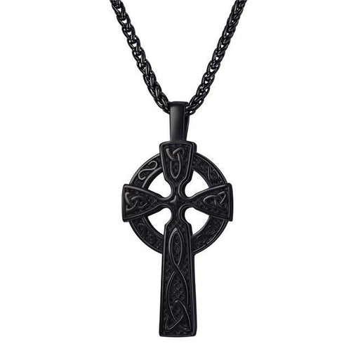 Collier croix celtique noire - le comptoir des croix