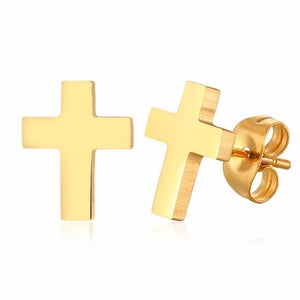 Boucles d'oreilles croix chrétienne - le comptoir des croix