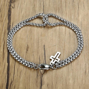 Bracelet croix chaîne - le comptoir des croix