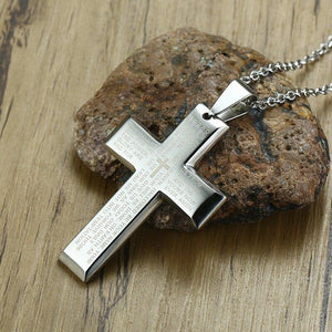Collier croix catholique argent - le comptoir des croix