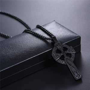 Collier croix celtique noire - le comptoir des croix