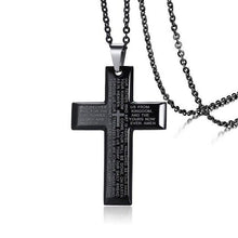 Charger l&#39;image dans la galerie, Collier croix catholique noire - le comptoir des croix
