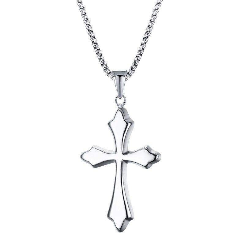 Collier Homme Croix Du Christ En Acier Inoxydable Doré - Longueur 46-50 Cm