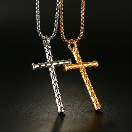 collier croix écailles de dragon - le comptoir des croix