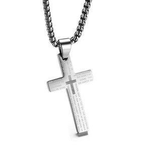 Collier avec pendentif croix chrétienne argent - le comptoir des croix