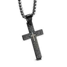 Charger l&#39;image dans la galerie, Collier avec pendentif croix chrétienne noire - le comptoir des croix
