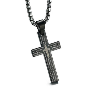Collier avec pendentif croix chrétienne noire - le comptoir des croix