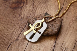 collier avec pendentif croix de vie - le comptoir des croix