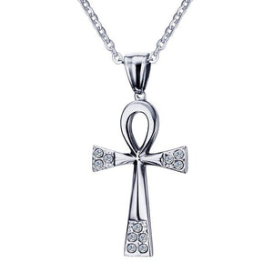 collier croix de vie diamant - le comptoir des croix