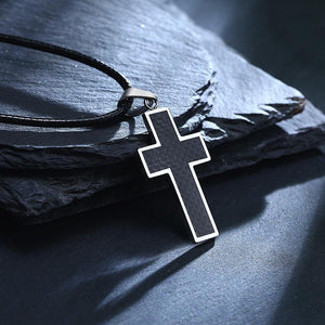 Collier croix fibres de carbone - le comptoir des croix