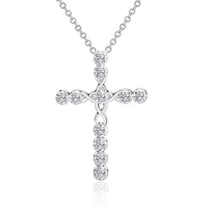Collier croix princesse diamant - le comptoir des croix