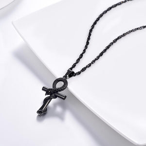 Collier croix de vie serpent - le comptoir des croix