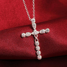 Charger l&#39;image dans la galerie, Collier croix princesse diamant - le comptoir des croix

