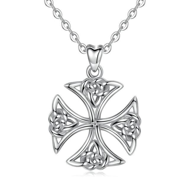 collier pendentif croix de malte celtique - le comptoir des croix